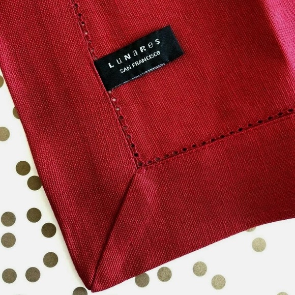 ❤️ Set of 11 NEW Lunares Cotton Hemstitch Napkins - Picture 5 of 7